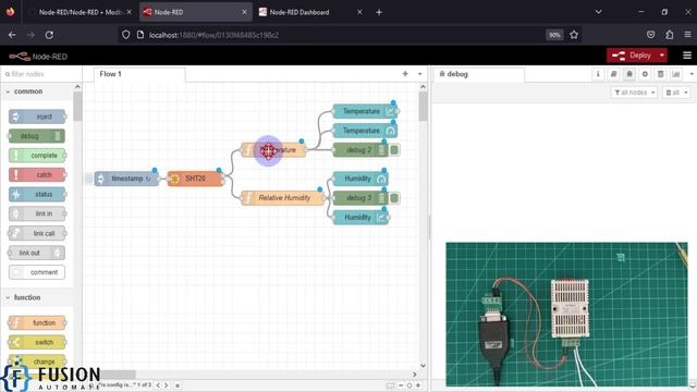 Monitor SHT20 Modbus RS485 Temperature & Humidity Transmitter Data in Node-RED Dashboard | IIoT | смотреть онлайн