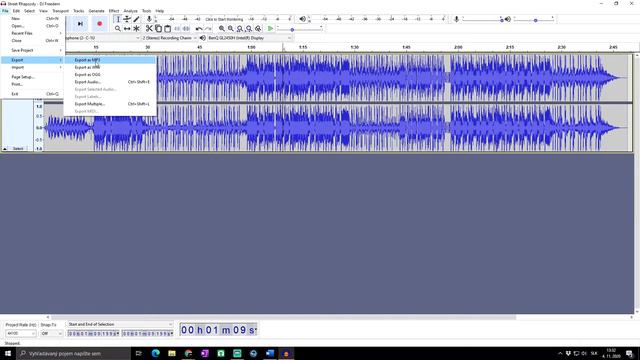 How to EXPORT audio from Audacity (VAW, MP3..) смотреть онлайн