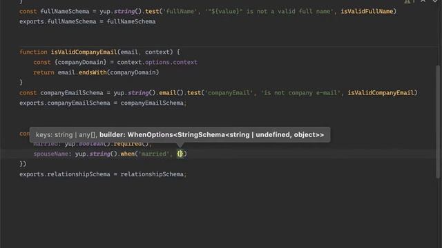 Validando um valor de forma condicional usando método `when` do #yup смотреть онлайн