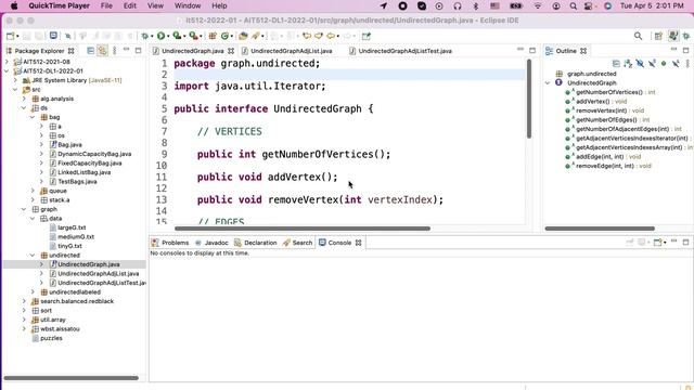 AIT512 D11 PA T1 Undirected Graph Java Interface смотреть онлайн