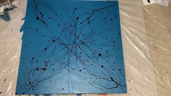 Jackson Pollock inspired mid century modern art!