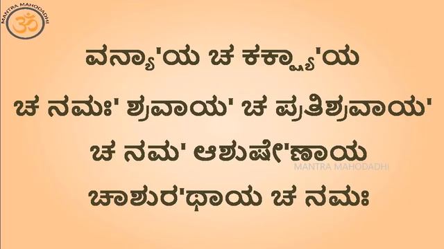 ಶ್ರೀ ರುದ್ರಂ ನಮಕಮ್ | Sri Rudram Namakam with Kannada Lyrics | Powerful mantra | Mantra Mahodadhi смотреть онлайн