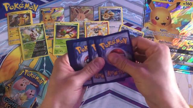 Pokemon Pikachu GX and Eevee GX Premium Box Set Unboxing смотреть онлайн
