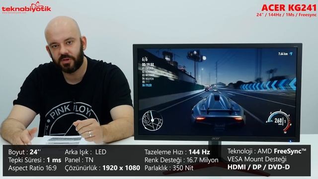 Acer KG241PBMIDPX 144Hz 1Ms Fiyat/Performans Oyuncu Monitörü İncelemede ! смотреть онлайн