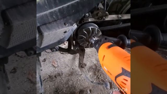 как завести скутер после долгово простоя . самы  простой способ реанимировать мотор  скутера дрелью