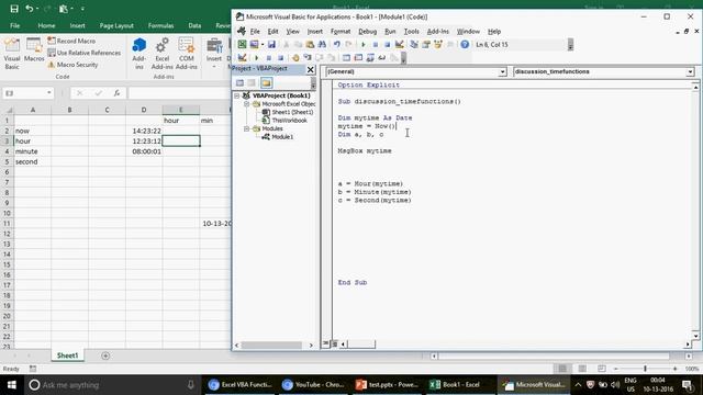 Learn Excel - Video 229 - VBA Time Functions - How to use them in vba смотреть онлайн