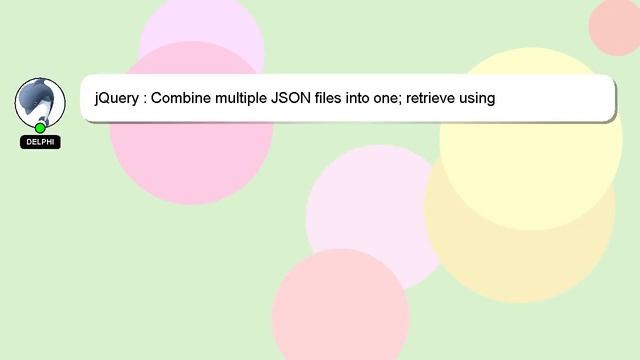 jQuery : Combine multiple JSON files into one; retrieve using jQuery/getJSON() смотреть онлайн