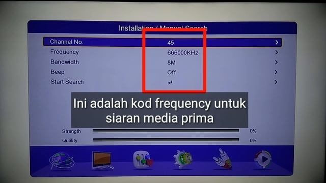 Cara setting siaran secara manual Decoder DVB-T2. (DATA EMPTY)how to setting manual search DVB-T2. смотреть онлайн