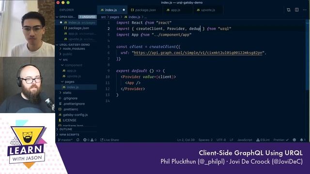 Client-Side GraphQL Using URQL (with Phil Pluckthun & Jovi De Croock) — Learn With Jason смотреть онлайн