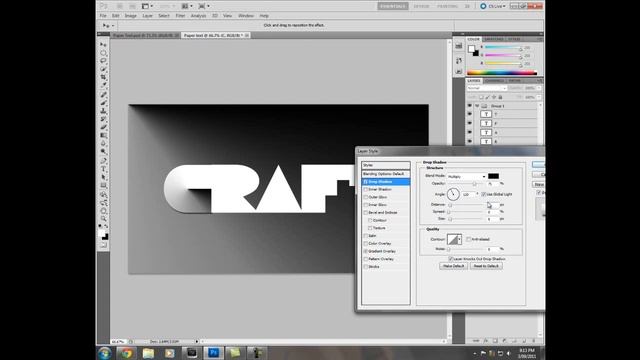 Adobe Photoshop Paper Text Effect (Font Download) смотреть онлайн