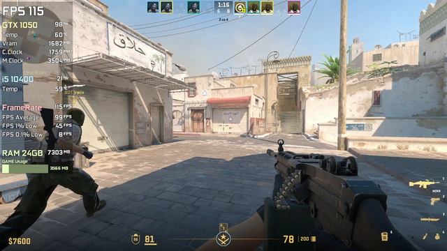 GTX 1050 | Counter-Strike 2 - 1080p, 900p, 720p, 1280x1024, 1024x768, 800x600....