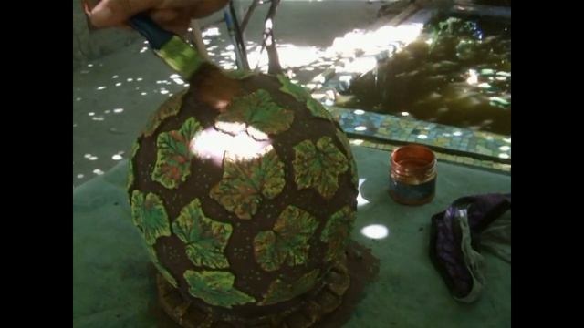 шары из арт бетона , пошаговая покраска декоративных шаров смотреть онлайн