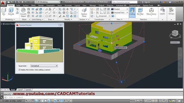 AutoCAD Material and Rendering Tutorial | AutoCAD 3D House Modeling Tutorial Beginner Basic - 7 смотреть онлайн