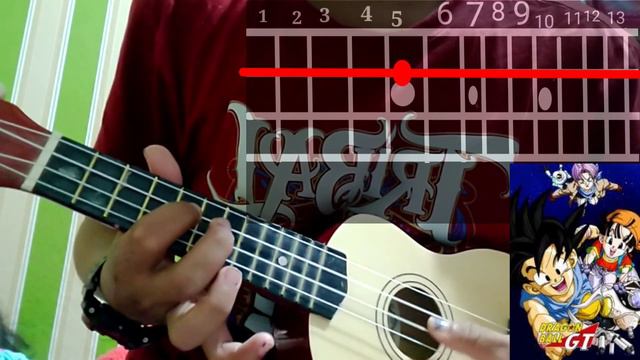 DragonBall Gt Theme song Ukulele fingerstyle Solo W/Tutorial - Dandankokorohikareteku #DragonballG смотреть онлайн