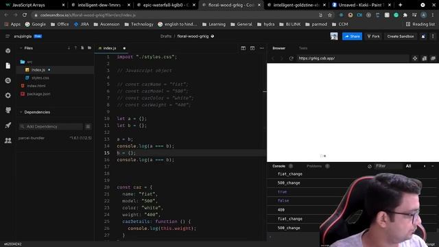 JavaScript Tutorial in Hindi | JavaScript objects mental model | Full course | Part -4 смотреть онлайн
