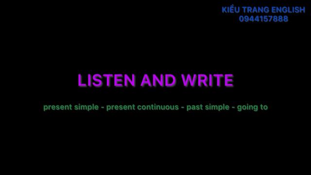 Present simple - present continuous - past simple - be going to LISTEN AND WRITE смотреть онлайн