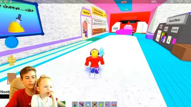 ПОЖИРАТЕЛЬ ТОРТОВ в ROBLOX в игре ДЛЯ ДЕТЕЙ Нуб Ест ПОНЧИКИ приключения героя как майнкрафт смотреть онлайн