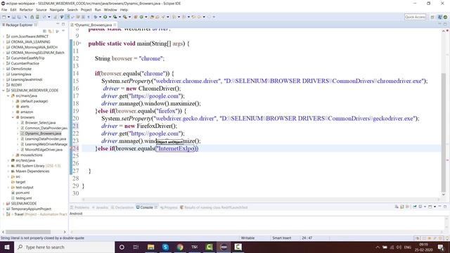 DynamicBrowsers in Selenium using System.setProperty смотреть онлайн