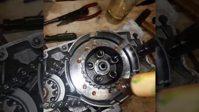 ПОЛНАЯ СБОРКА КОРЗИНЫ СЦЕПЛЕНИЯ ДЛЯ МОТОЦИКЛА МИНСК125 ??#mcтут