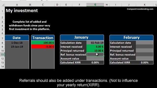Crowdlending P2P Excel spreadsheet. How to calculate your return. (Download link in description) смотреть онлайн