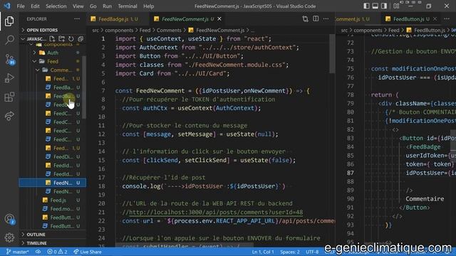 JavaScript505-React.js-Un badge avec nombre de commentaire-La partie dynamique avec les props смотреть онлайн