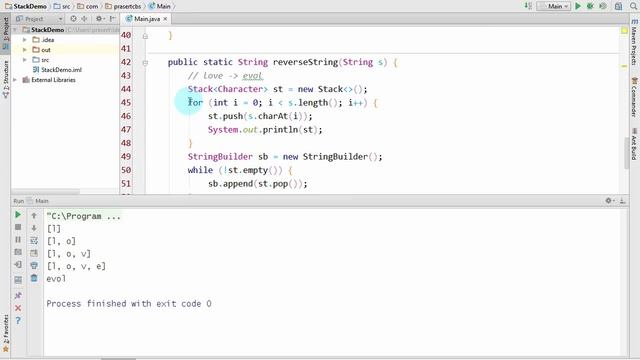 สอน Java: การใช้ Stack เพื่อทำการ reverse string смотреть онлайн