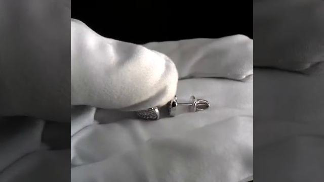 Женские серьги пусеты из белого золота с бриллиантами ? на винтовом замке. Вес 4гр. Арт. i3649 смотреть онлайн