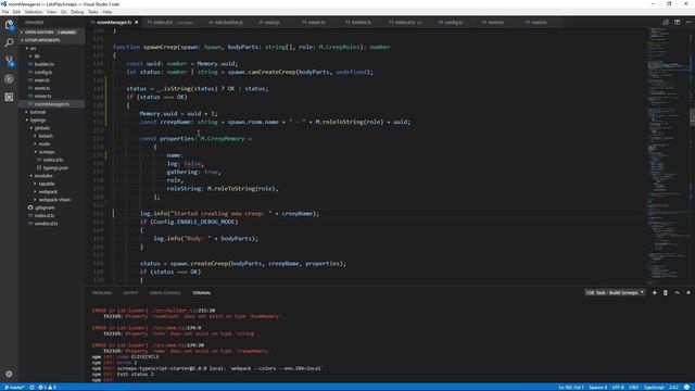 Let's Play Screeps with TypeScript and Visual Studio Code #10 смотреть онлайн