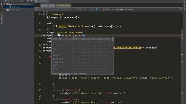 VueJS directives and filters example смотреть онлайн