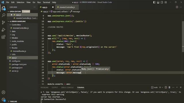 #91 Global Error Handling Middleware | Error Handling in Express | A Complete NODE JS Course смотреть онлайн