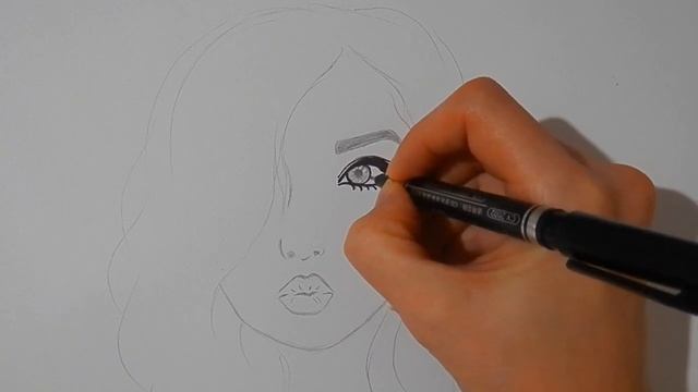 Рисую ПОРТРЕТ ДЕВУШКИ, рисунки для срисовки/654/I draw a PORTRAIT of a GIRL, drawings for drawing смотреть онлайн