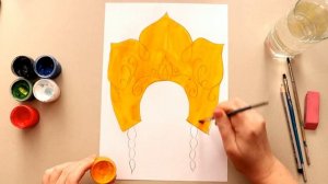 КАК НАРИСОВАТЬ КОКОШНИК  ? УРОК ИЗО