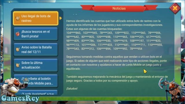?ADIOS BOTS DE RASTREO // MENSAJE DE IGG PARA LA COMUNIDAD // DENUNCIA A LOS BOTS - Lords Mobile ES смотреть онлайн