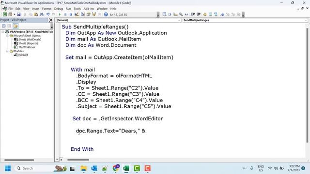 How to copy multiple ranges on email body смотреть онлайн