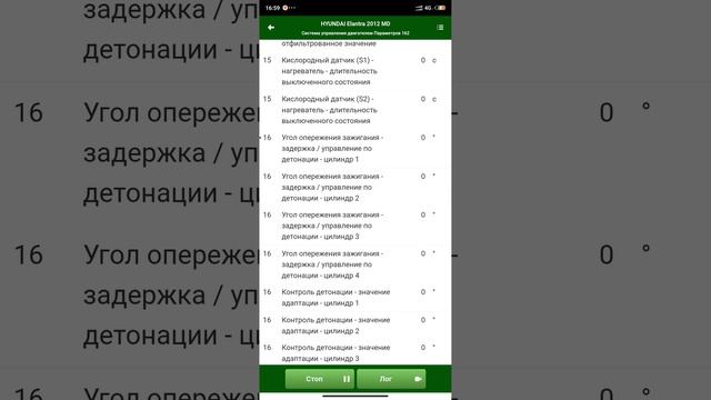 Hyundai Elantra MD механика 1.6 2012 г подключение через программу MotorData OBD смотреть онлайн