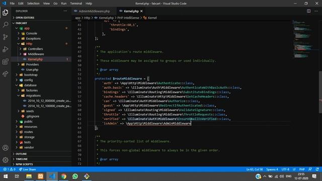 Laravel 5.8 Ecommerce Part-6 | How to make Admin login using Middleware with auth command in larave смотреть онлайн