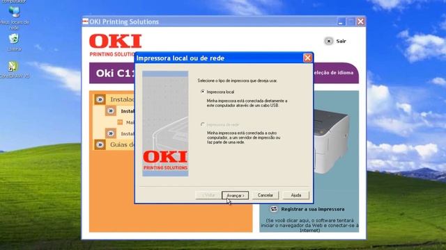 OKI C110 - Instalação usando Windows XP смотреть онлайн