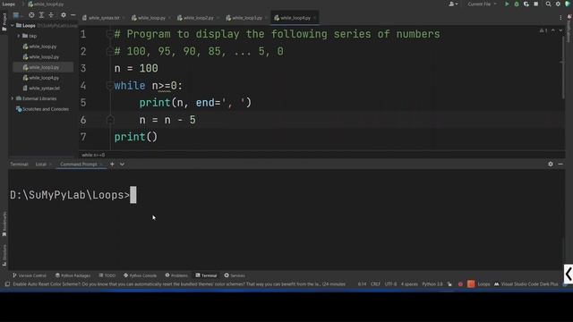 Python while loop examples | while loop in Python | Basics of Python while loop | SuMyPyLab смотреть онлайн