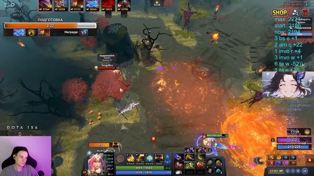 СТРИМСНАЙПЕР АТАКУЕТ РЕЙЗА В DOTA1X6 / RAZE1X6 ИГРАЕТ НА MARCI (R)