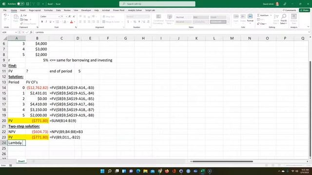Create a new function on Excel called Net Future Value (NFV) using the new Excel Lamba function. смотреть онлайн