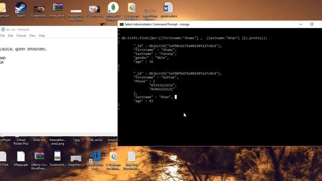 Logical query operators - MongoDb смотреть онлайн