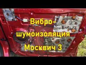 Вибро-шумоизоляция передних дверей на Москвич 3