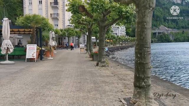 ?4K city walks: Brunnen, Vierwaldstättersee, Switzerland✅ смотреть онлайн