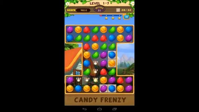 Candy Frenzy Level 1-7 - 3 Star Walkthrough смотреть онлайн