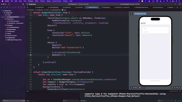 Building a Budget App Using SwiftUI and Core Data Part 2 смотреть онлайн