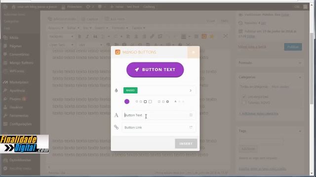 Como CRIAR BOTÕES no WORDPRESS (Plugin Gratuito p/ Criar Botão no Wordpress) PASSO à PASSO смотреть онлайн
