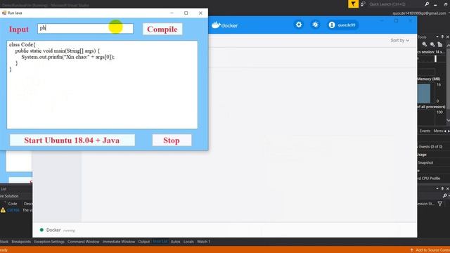 Winform C#, build Container and compile file Java смотреть онлайн