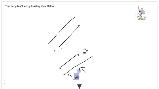 Engineering Drawing I\ True length and Inclination of line by Revolution Method and Auxiliary Metho смотреть онлайн
