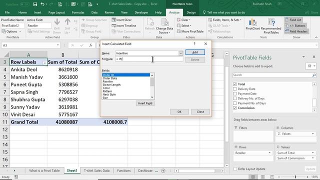 How to create a Calculated Field in Pivot Table in Excel смотреть онлайн