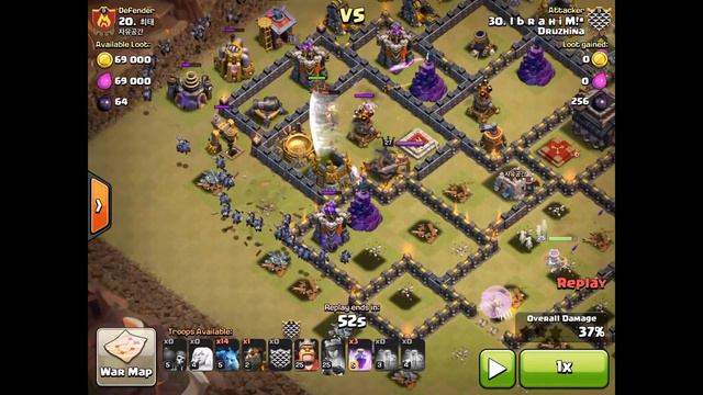 48 миньонов, против 9 тх на 3 звезды ¦ Clash Clans смотреть онлайн
